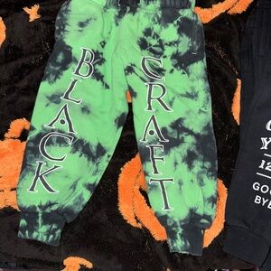 BlackCraft Kids Green Tie-Dye Sweatpants